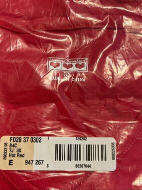 American Sweetheart Hot Red Short Sleeve Tee - 3X